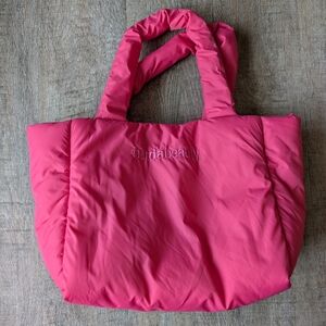 HUDA Beauty Quilted Puffer Tote Bag Hot Pink Limited Edition